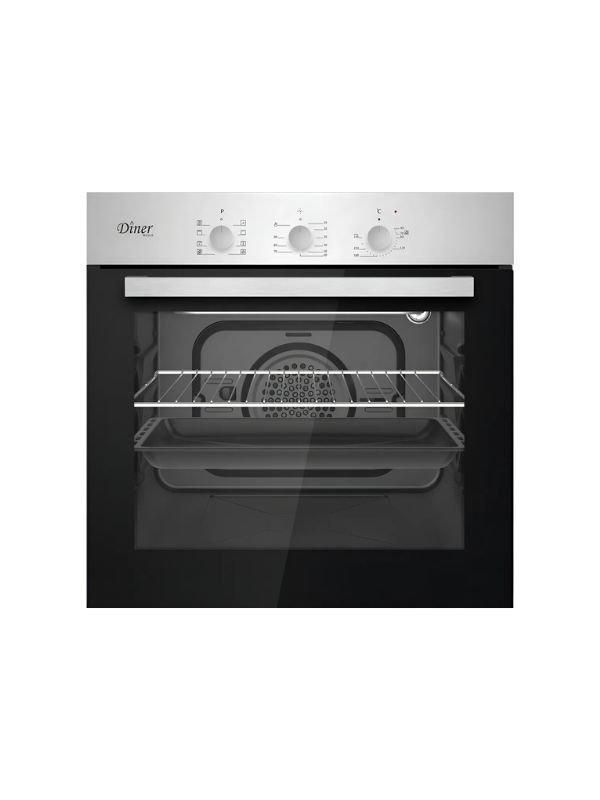 Horno De Empotrar Electrico Diner Hornos 9 Funciones Coccion3d Modo Descongelar Mfa1-6109aerim Negro